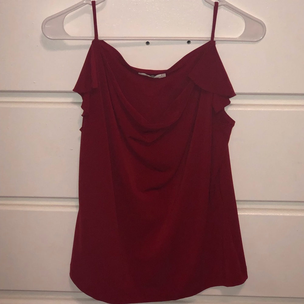 red flirty blouse perfect for accentuating